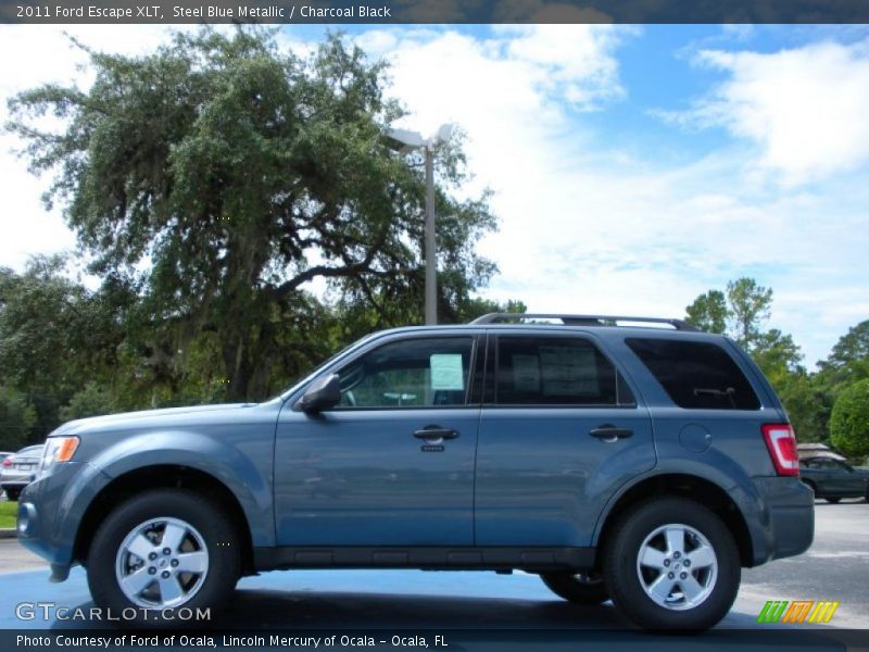 Steel Blue Metallic / Charcoal Black 2011 Ford Escape XLT