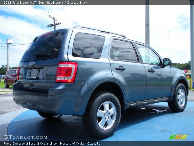 Steel Blue Metallic / Charcoal Black 2011 Ford Escape XLT
