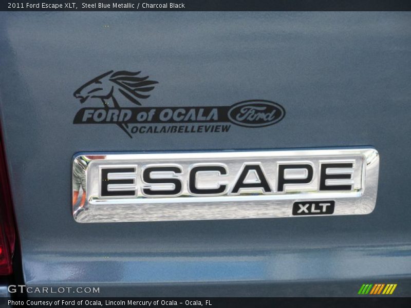 Steel Blue Metallic / Charcoal Black 2011 Ford Escape XLT