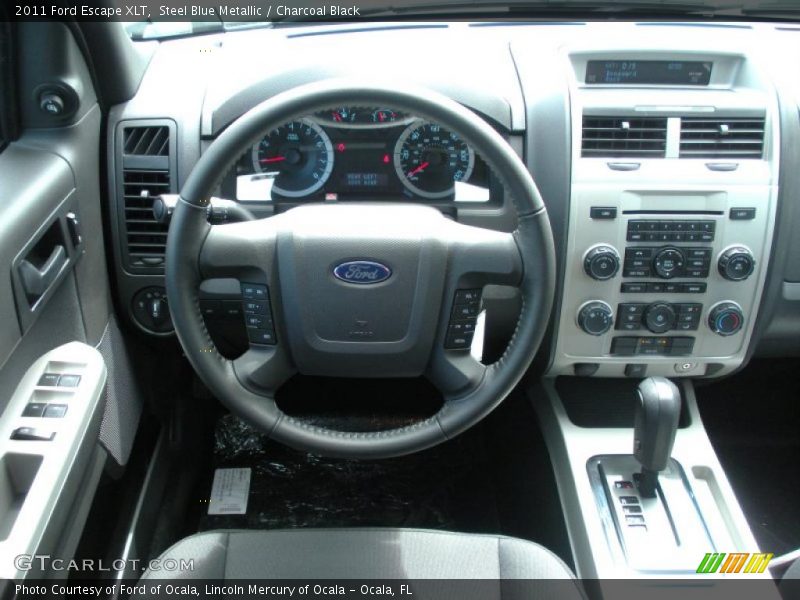 Steel Blue Metallic / Charcoal Black 2011 Ford Escape XLT