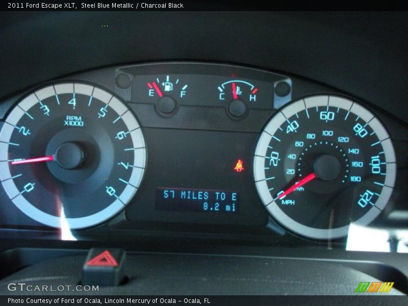 Steel Blue Metallic / Charcoal Black 2011 Ford Escape XLT