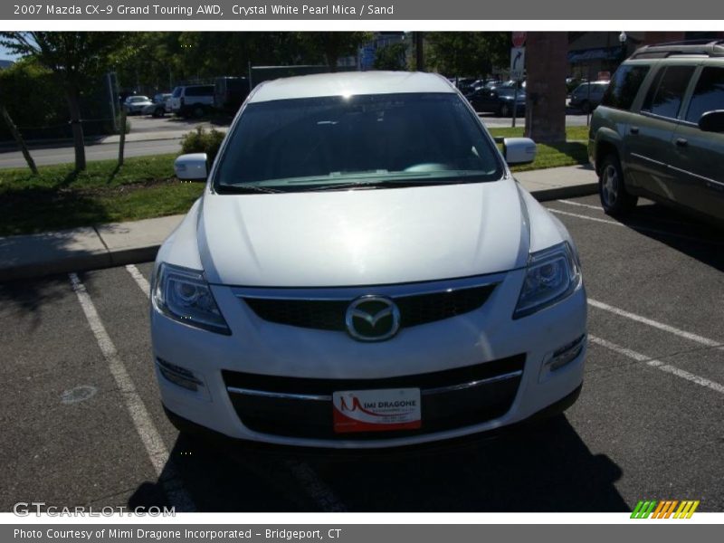 Crystal White Pearl Mica / Sand 2007 Mazda CX-9 Grand Touring AWD