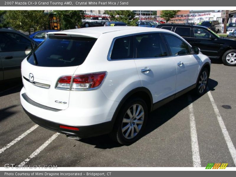 Crystal White Pearl Mica / Sand 2007 Mazda CX-9 Grand Touring AWD