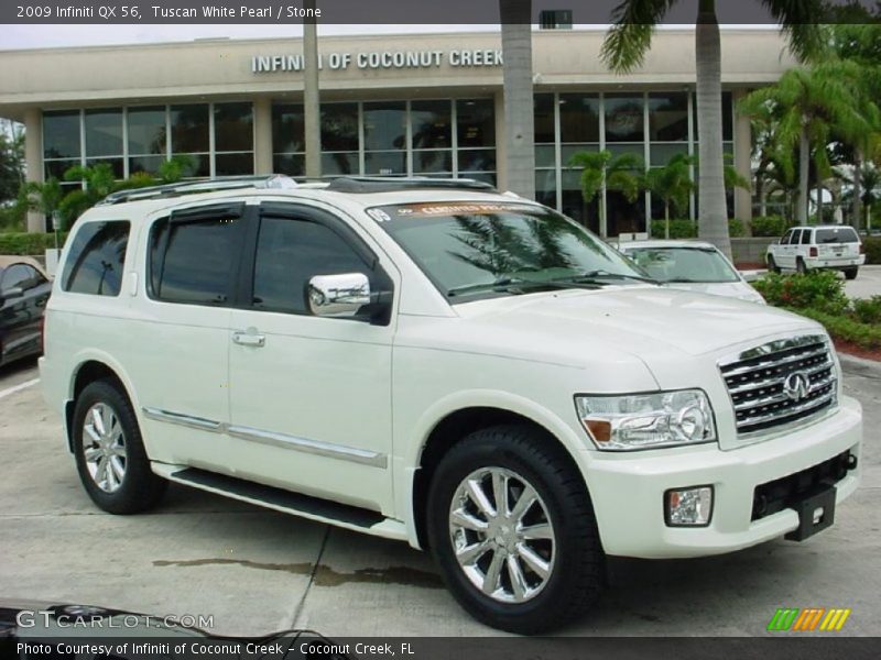 Tuscan White Pearl / Stone 2009 Infiniti QX 56