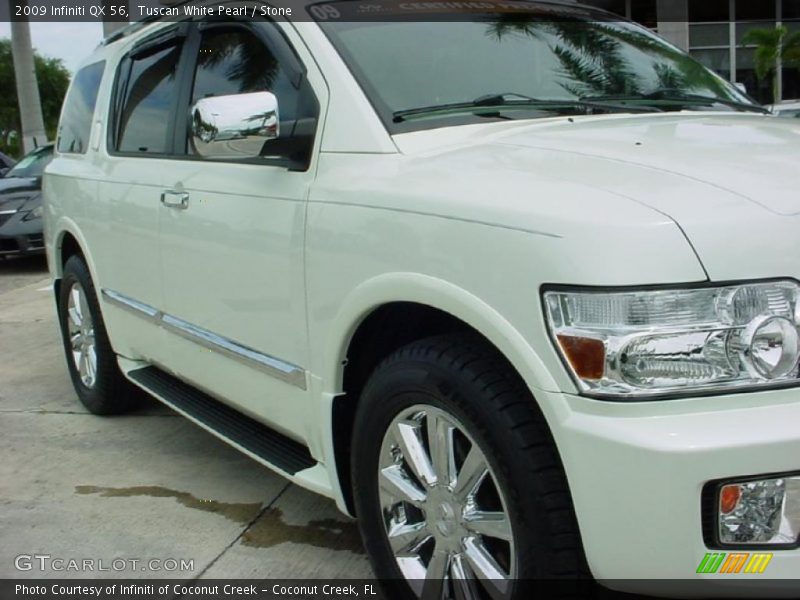 Tuscan White Pearl / Stone 2009 Infiniti QX 56