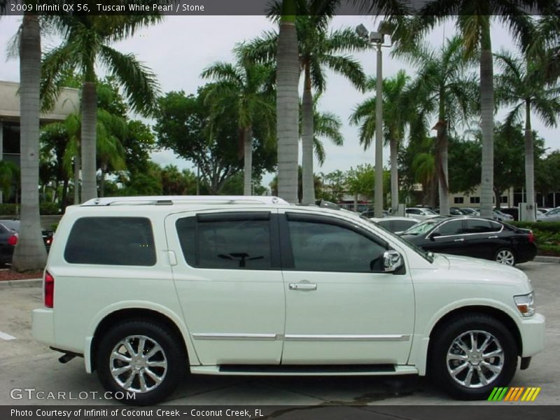 Tuscan White Pearl / Stone 2009 Infiniti QX 56