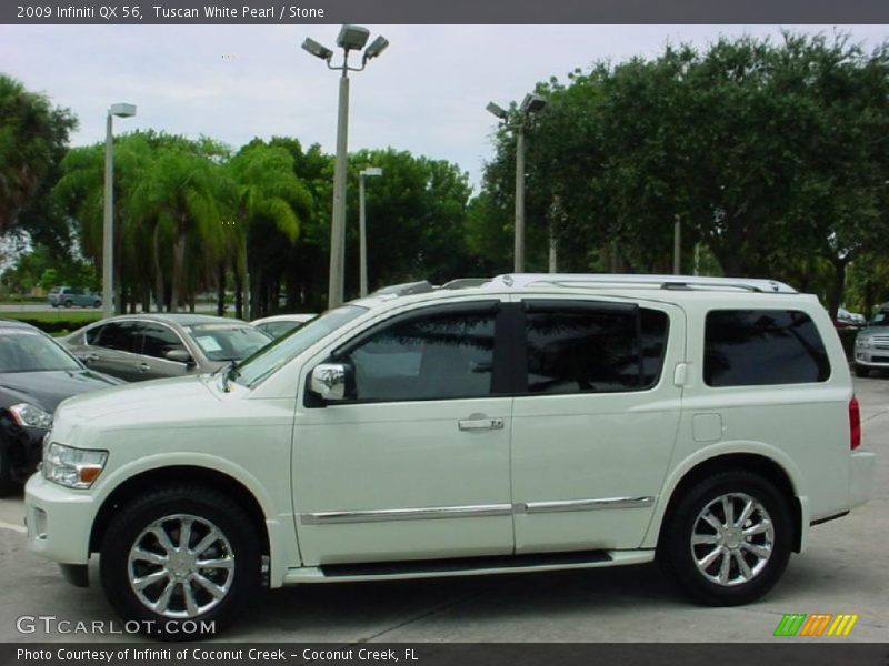 Tuscan White Pearl / Stone 2009 Infiniti QX 56