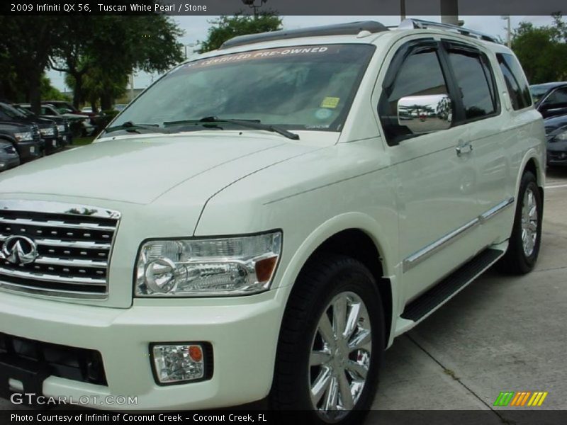 Tuscan White Pearl / Stone 2009 Infiniti QX 56