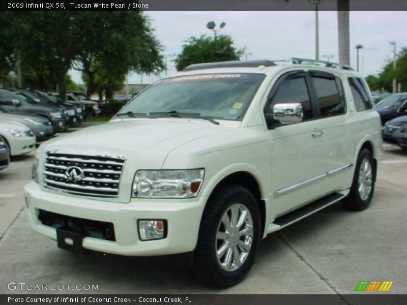 Tuscan White Pearl / Stone 2009 Infiniti QX 56