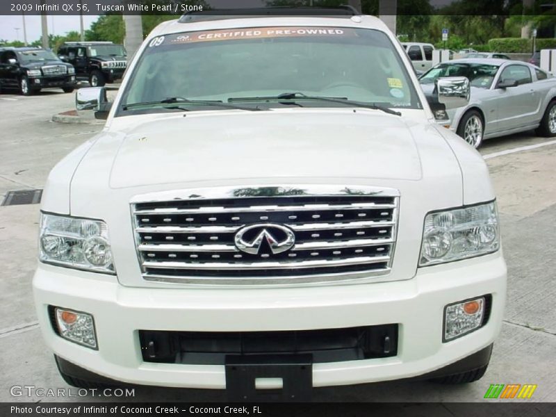 Tuscan White Pearl / Stone 2009 Infiniti QX 56