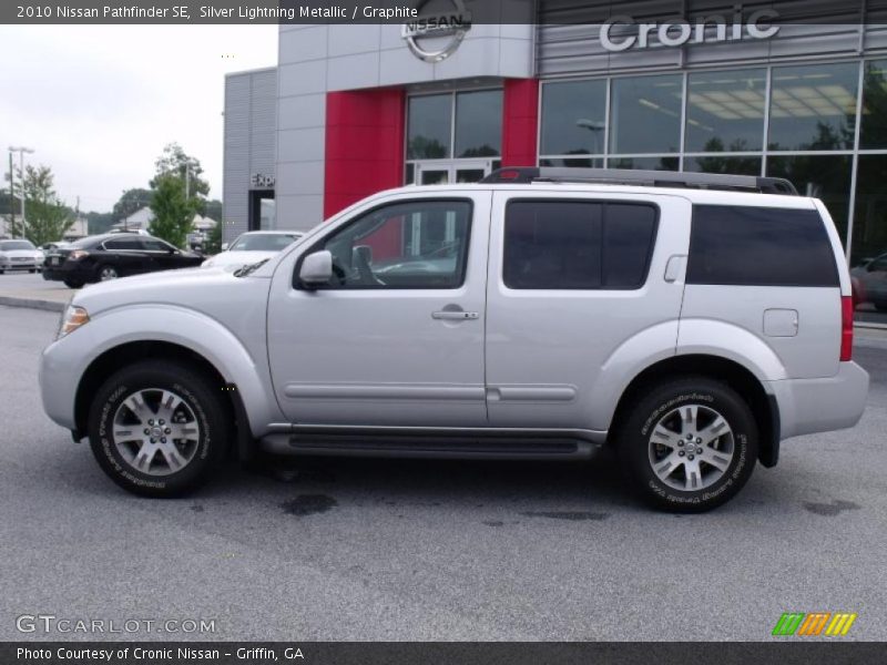 Silver Lightning Metallic / Graphite 2010 Nissan Pathfinder SE