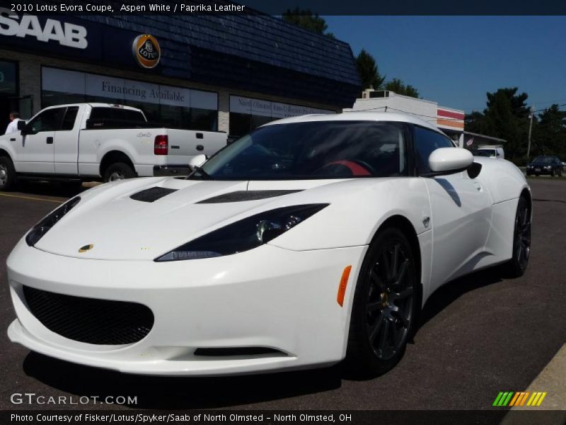 Aspen White / Paprika Leather 2010 Lotus Evora Coupe