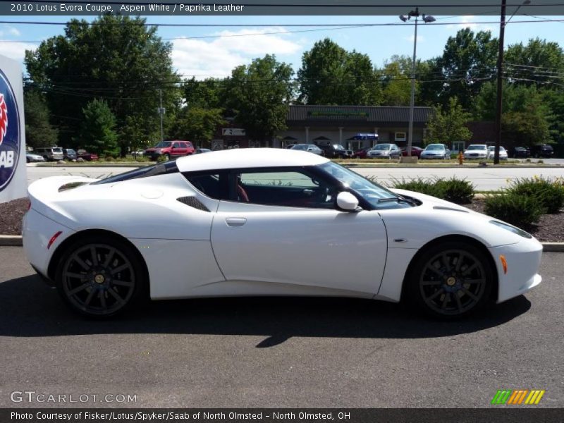 Aspen White / Paprika Leather 2010 Lotus Evora Coupe