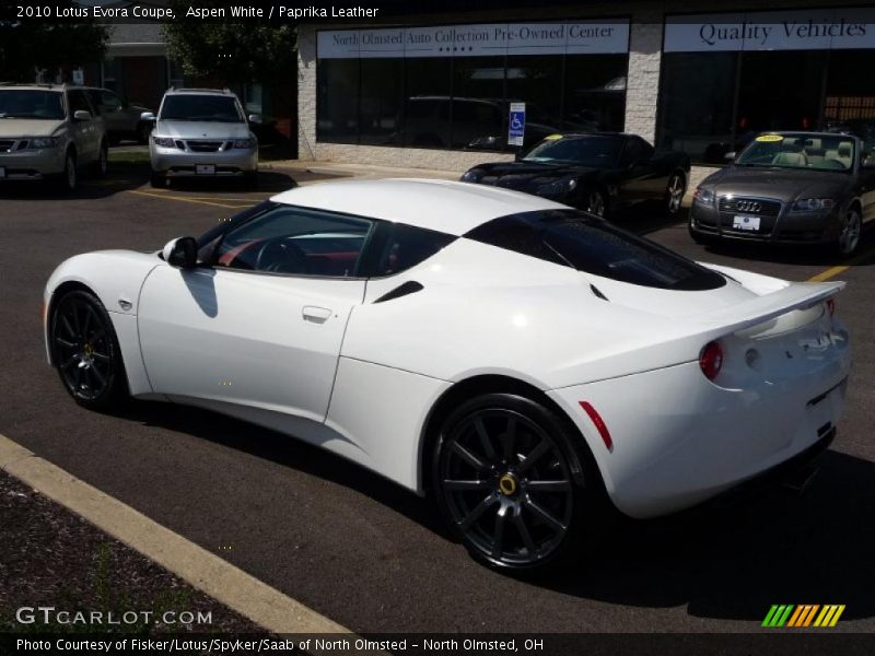 Aspen White / Paprika Leather 2010 Lotus Evora Coupe
