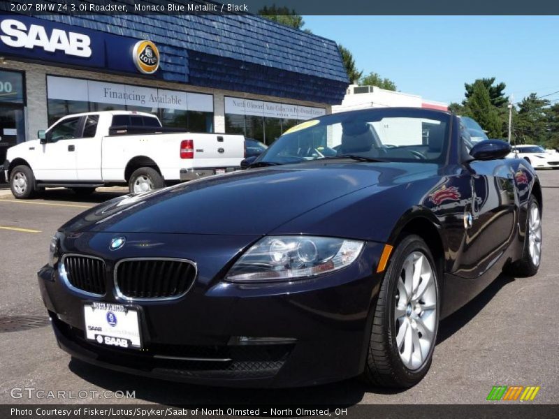 Monaco Blue Metallic / Black 2007 BMW Z4 3.0i Roadster