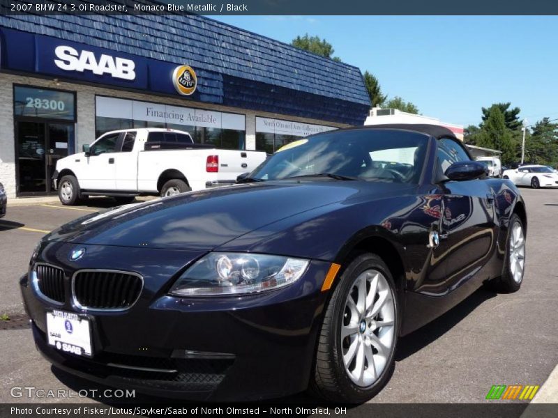 Monaco Blue Metallic / Black 2007 BMW Z4 3.0i Roadster