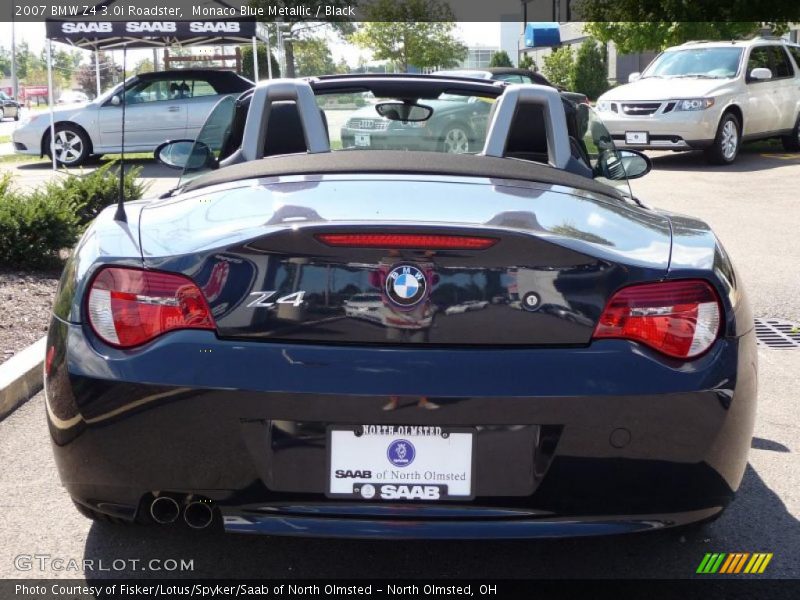 Monaco Blue Metallic / Black 2007 BMW Z4 3.0i Roadster