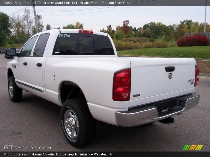 Bright White / Medium Slate Gray 2009 Dodge Ram 2500 Laramie Quad Cab 4x4