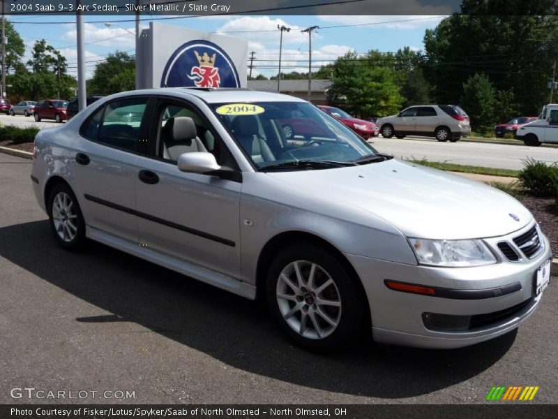 Silver Metallic / Slate Gray 2004 Saab 9-3 Arc Sedan