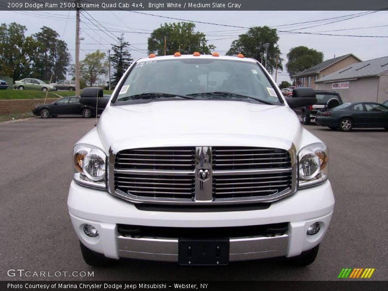 Bright White / Medium Slate Gray 2009 Dodge Ram 2500 Laramie Quad Cab 4x4