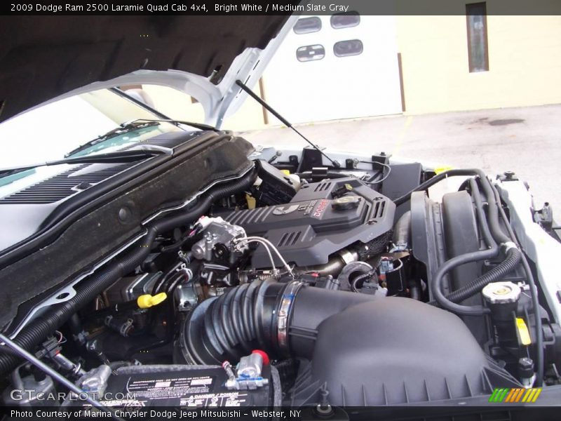 Bright White / Medium Slate Gray 2009 Dodge Ram 2500 Laramie Quad Cab 4x4