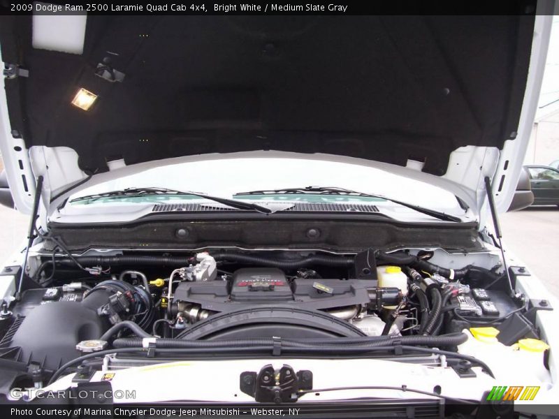 Bright White / Medium Slate Gray 2009 Dodge Ram 2500 Laramie Quad Cab 4x4
