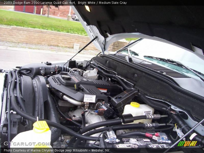 Bright White / Medium Slate Gray 2009 Dodge Ram 2500 Laramie Quad Cab 4x4