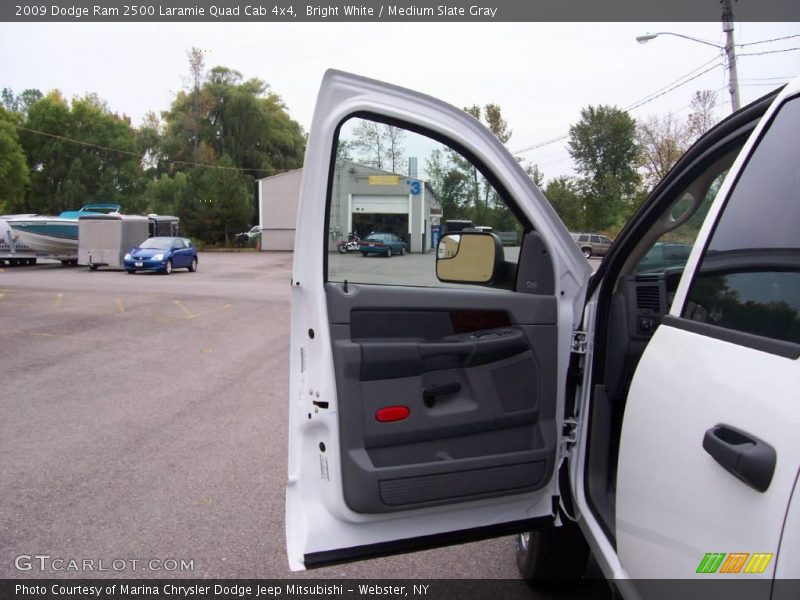 Bright White / Medium Slate Gray 2009 Dodge Ram 2500 Laramie Quad Cab 4x4