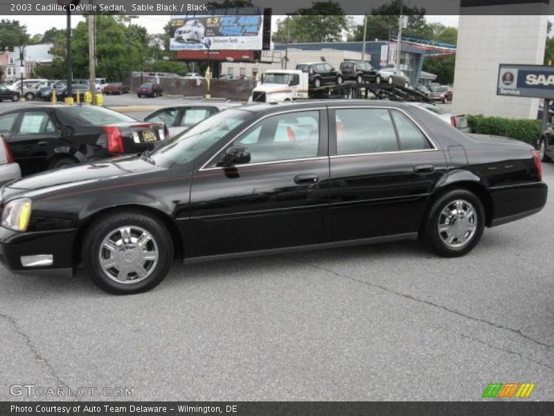 Sable Black / Black 2003 Cadillac DeVille Sedan