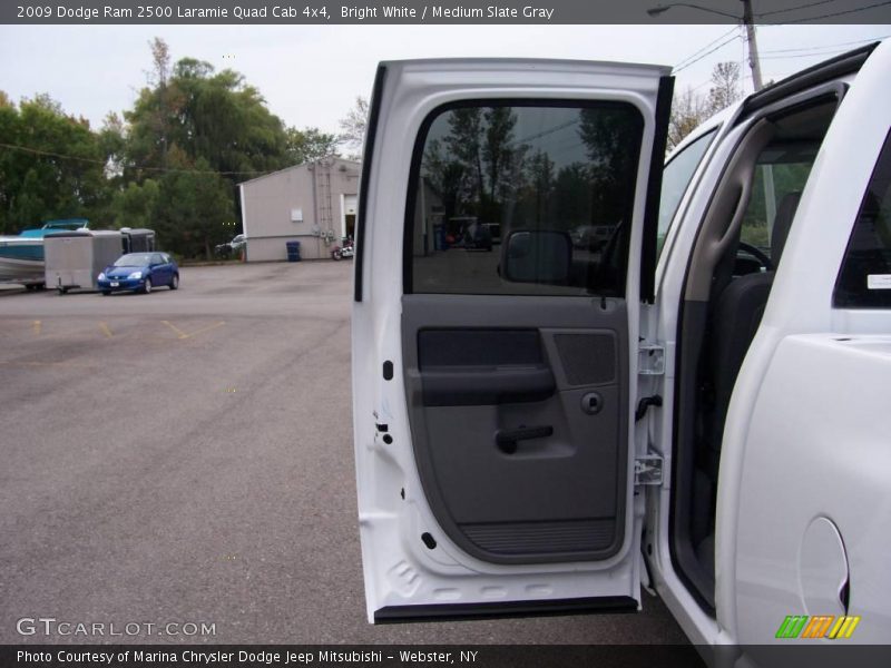 Bright White / Medium Slate Gray 2009 Dodge Ram 2500 Laramie Quad Cab 4x4