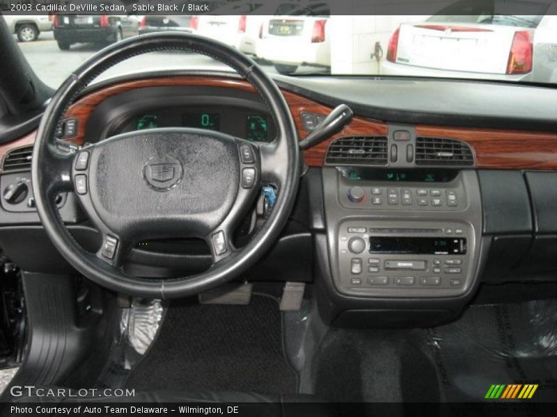 Sable Black / Black 2003 Cadillac DeVille Sedan