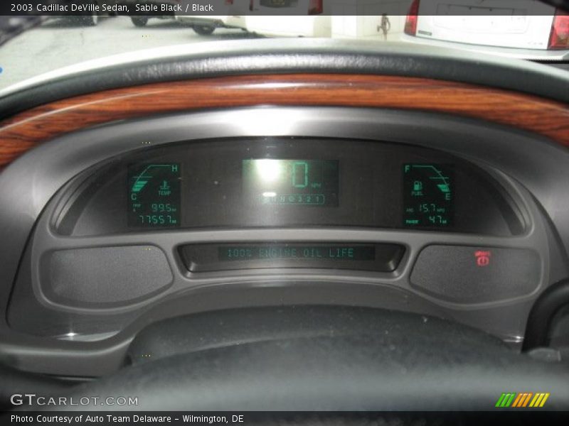 Sable Black / Black 2003 Cadillac DeVille Sedan