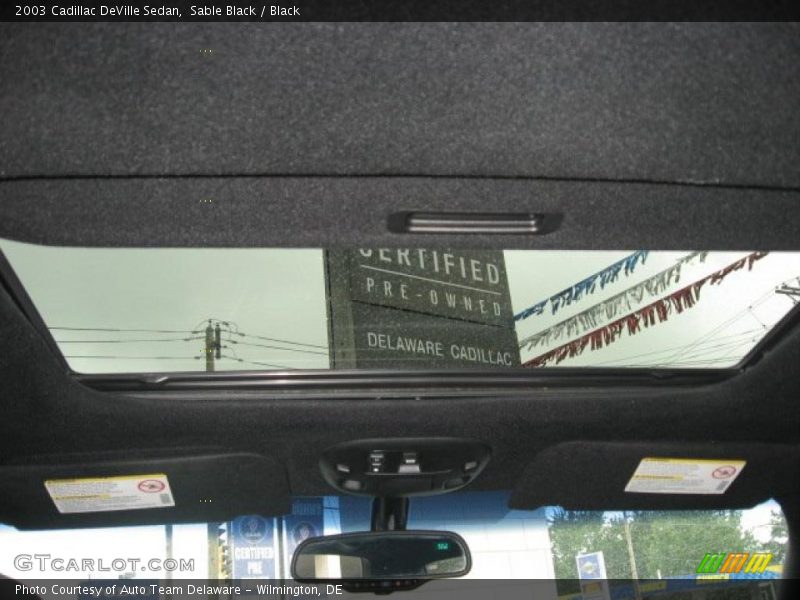 Sable Black / Black 2003 Cadillac DeVille Sedan