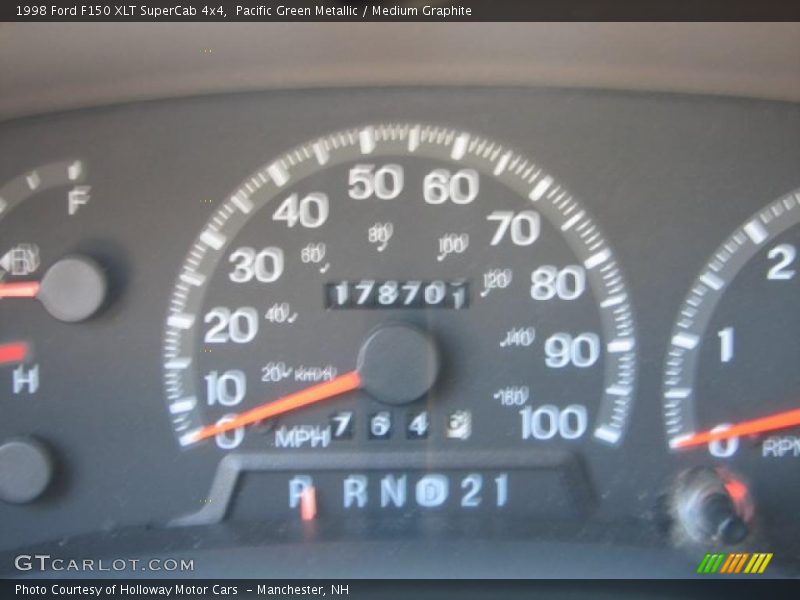 Pacific Green Metallic / Medium Graphite 1998 Ford F150 XLT SuperCab 4x4
