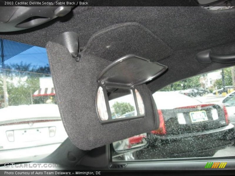 Sable Black / Black 2003 Cadillac DeVille Sedan
