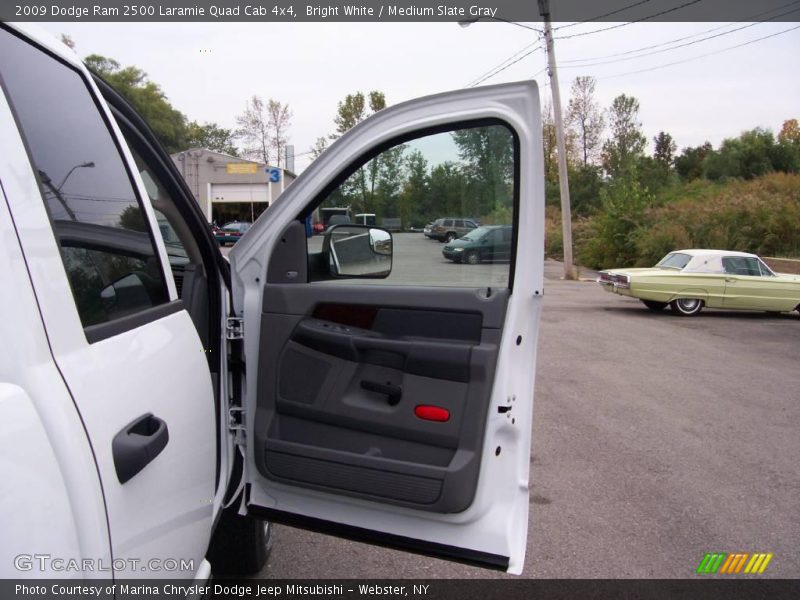 Bright White / Medium Slate Gray 2009 Dodge Ram 2500 Laramie Quad Cab 4x4