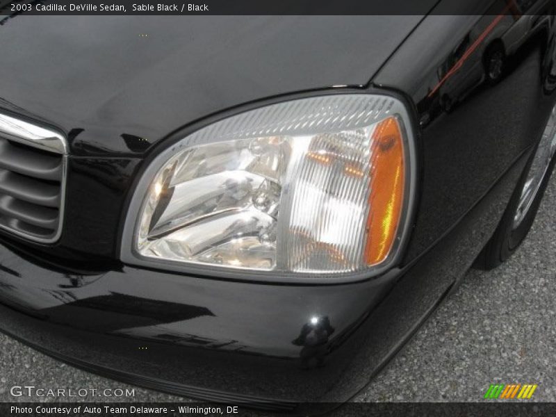 Sable Black / Black 2003 Cadillac DeVille Sedan