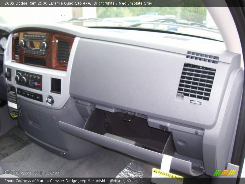 Bright White / Medium Slate Gray 2009 Dodge Ram 2500 Laramie Quad Cab 4x4