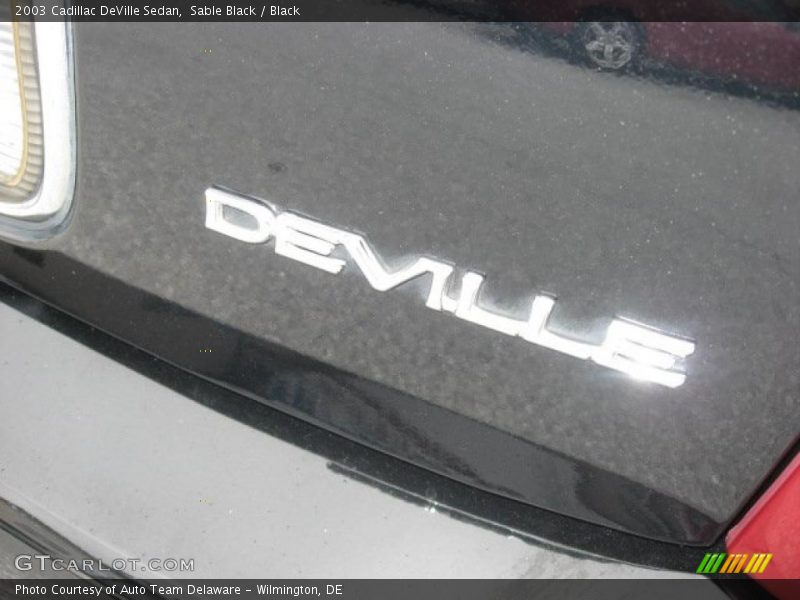 Sable Black / Black 2003 Cadillac DeVille Sedan