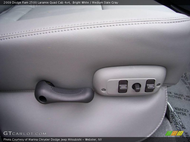 Bright White / Medium Slate Gray 2009 Dodge Ram 2500 Laramie Quad Cab 4x4