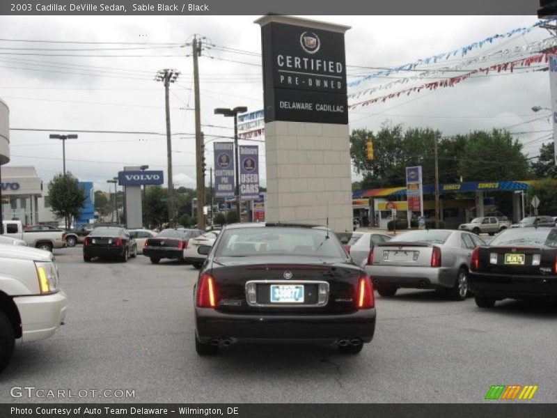 Sable Black / Black 2003 Cadillac DeVille Sedan