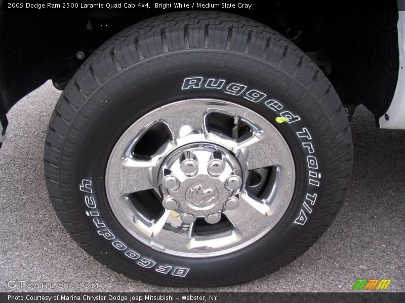 Bright White / Medium Slate Gray 2009 Dodge Ram 2500 Laramie Quad Cab 4x4