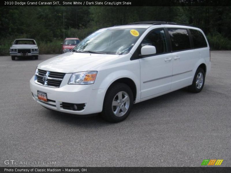 Stone White / Dark Slate Gray/Light Shale 2010 Dodge Grand Caravan SXT