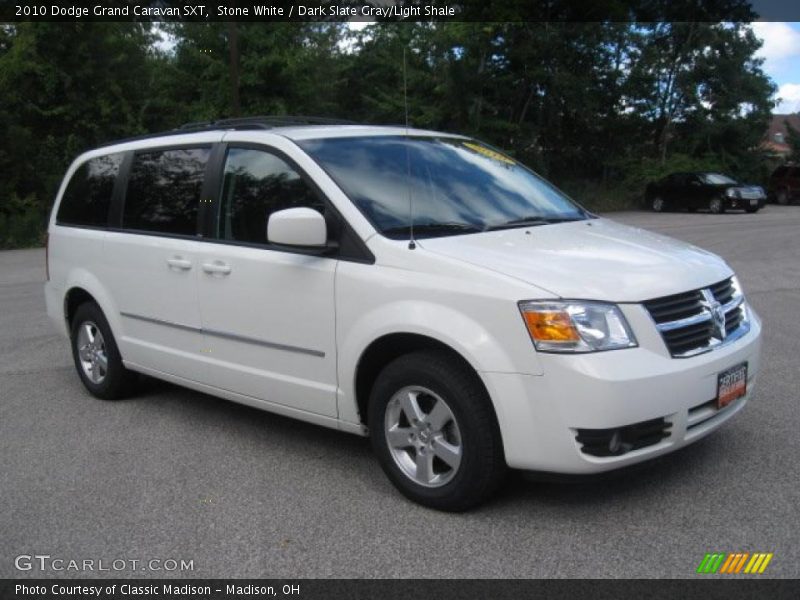 Stone White / Dark Slate Gray/Light Shale 2010 Dodge Grand Caravan SXT