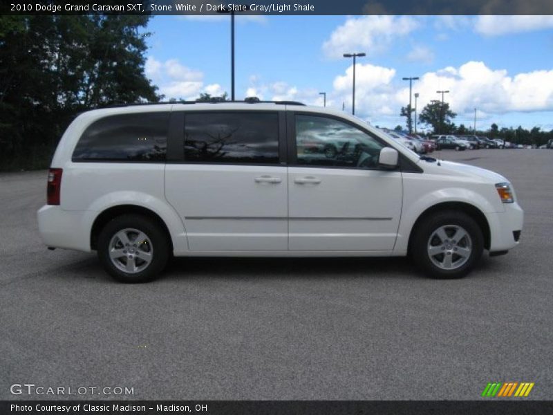 Stone White / Dark Slate Gray/Light Shale 2010 Dodge Grand Caravan SXT
