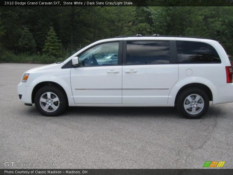 Stone White / Dark Slate Gray/Light Shale 2010 Dodge Grand Caravan SXT