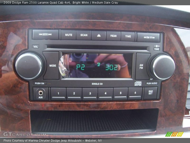 Bright White / Medium Slate Gray 2009 Dodge Ram 2500 Laramie Quad Cab 4x4