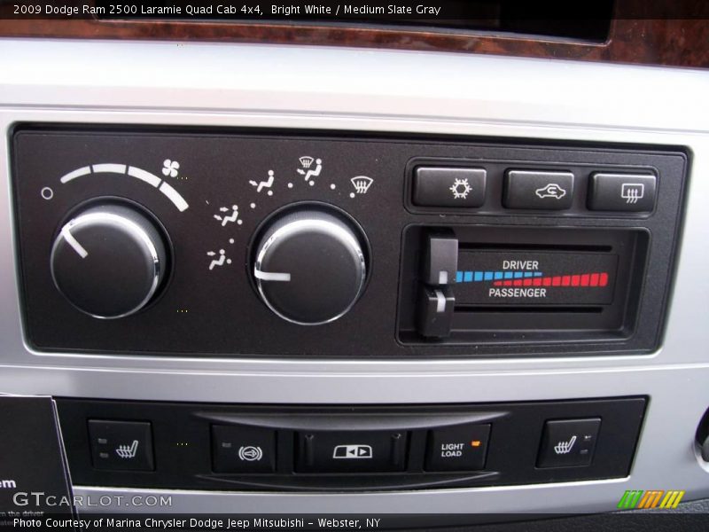 Bright White / Medium Slate Gray 2009 Dodge Ram 2500 Laramie Quad Cab 4x4