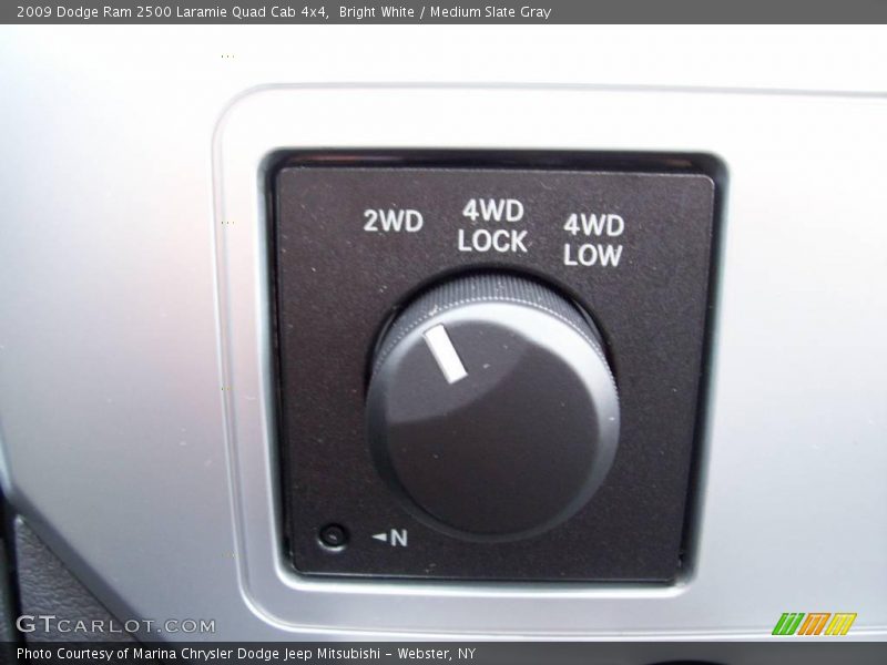 Bright White / Medium Slate Gray 2009 Dodge Ram 2500 Laramie Quad Cab 4x4