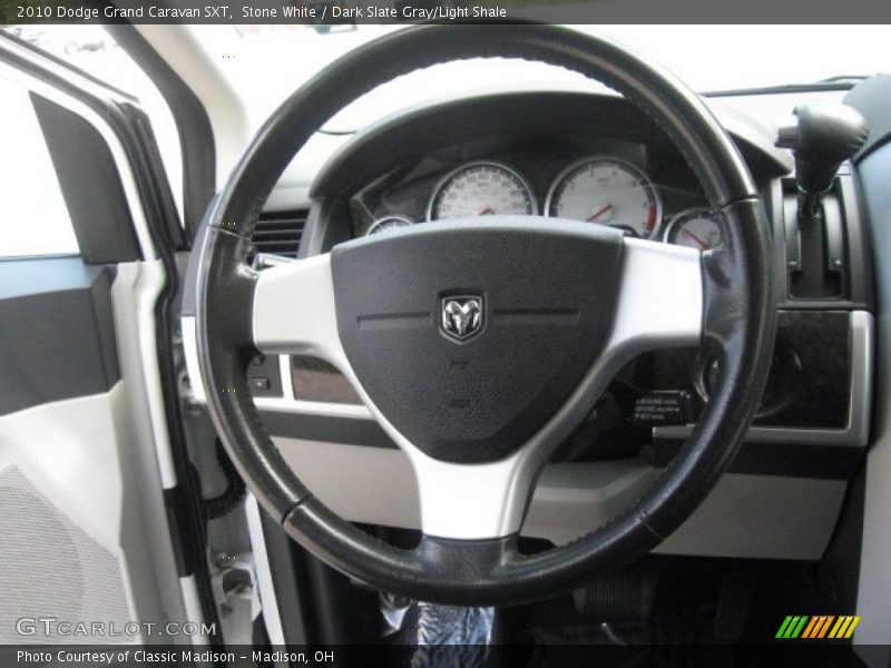 Stone White / Dark Slate Gray/Light Shale 2010 Dodge Grand Caravan SXT